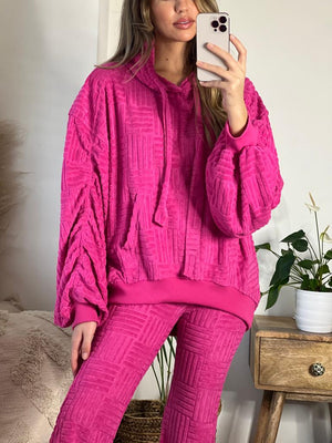 LADIES TOWELLING ELASTICATED BAND FLARES