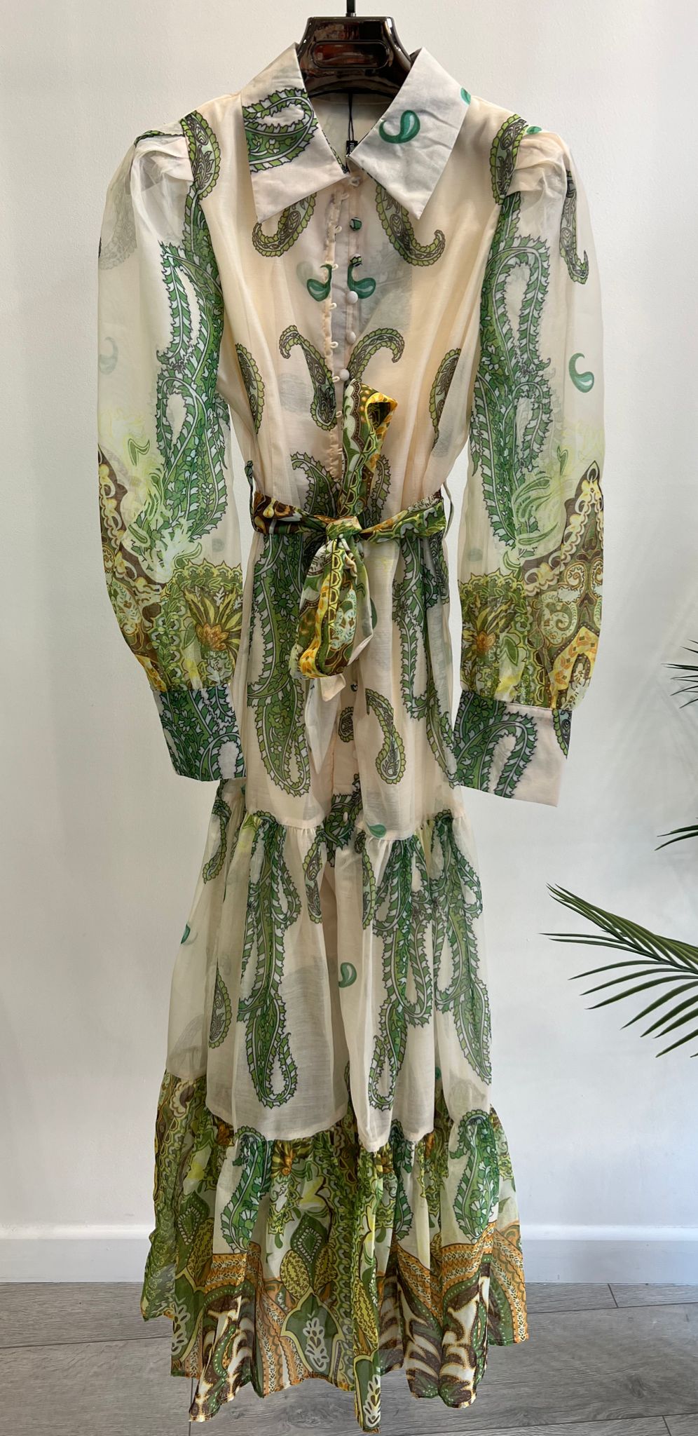 LADIES PRINTED MESH DRESS AW22 (10 DAYS PRE ORDER)