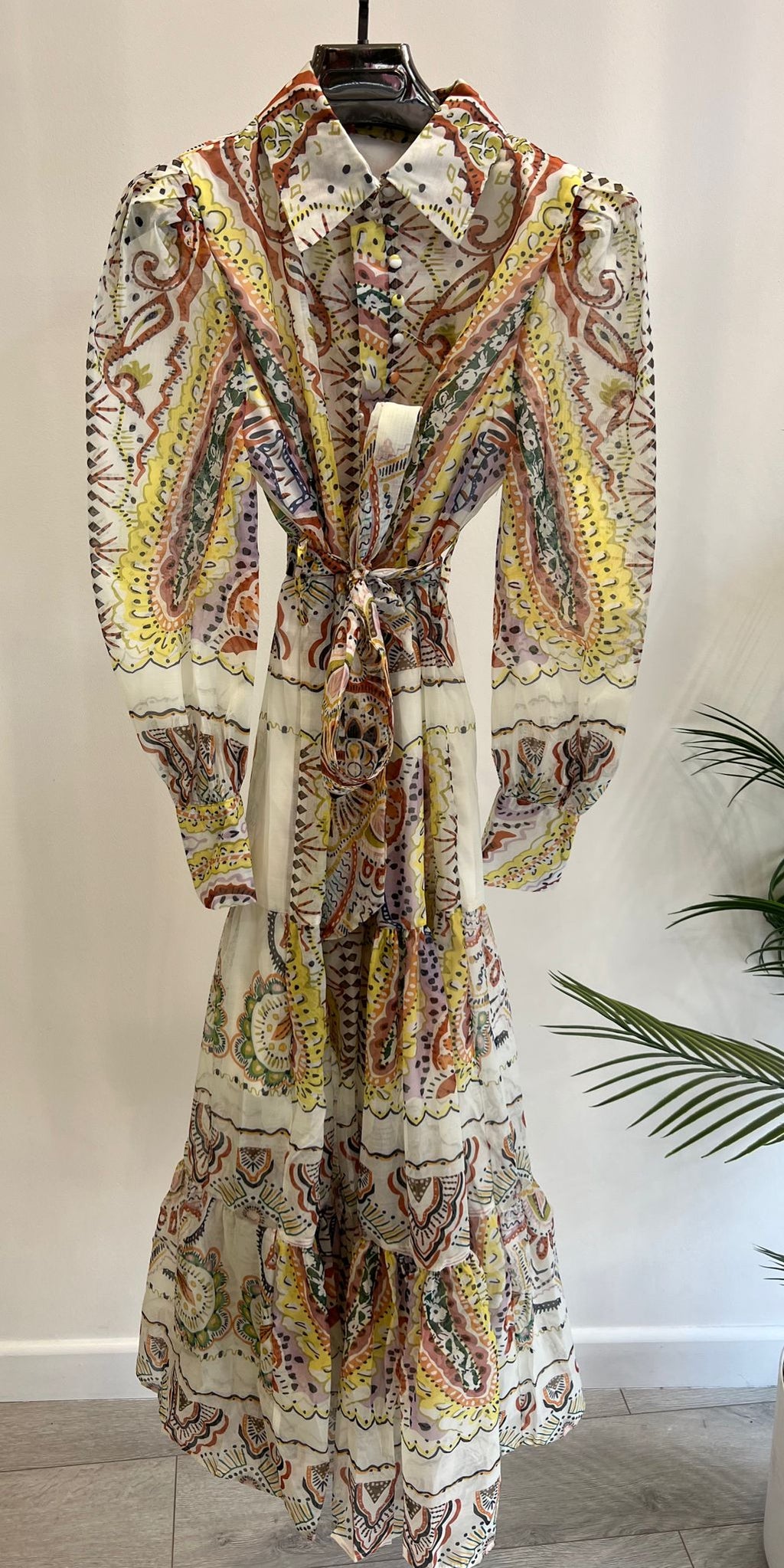 LADIES PRINTED MESH DRESS AW22 (10 DAYS PRE ORDER)