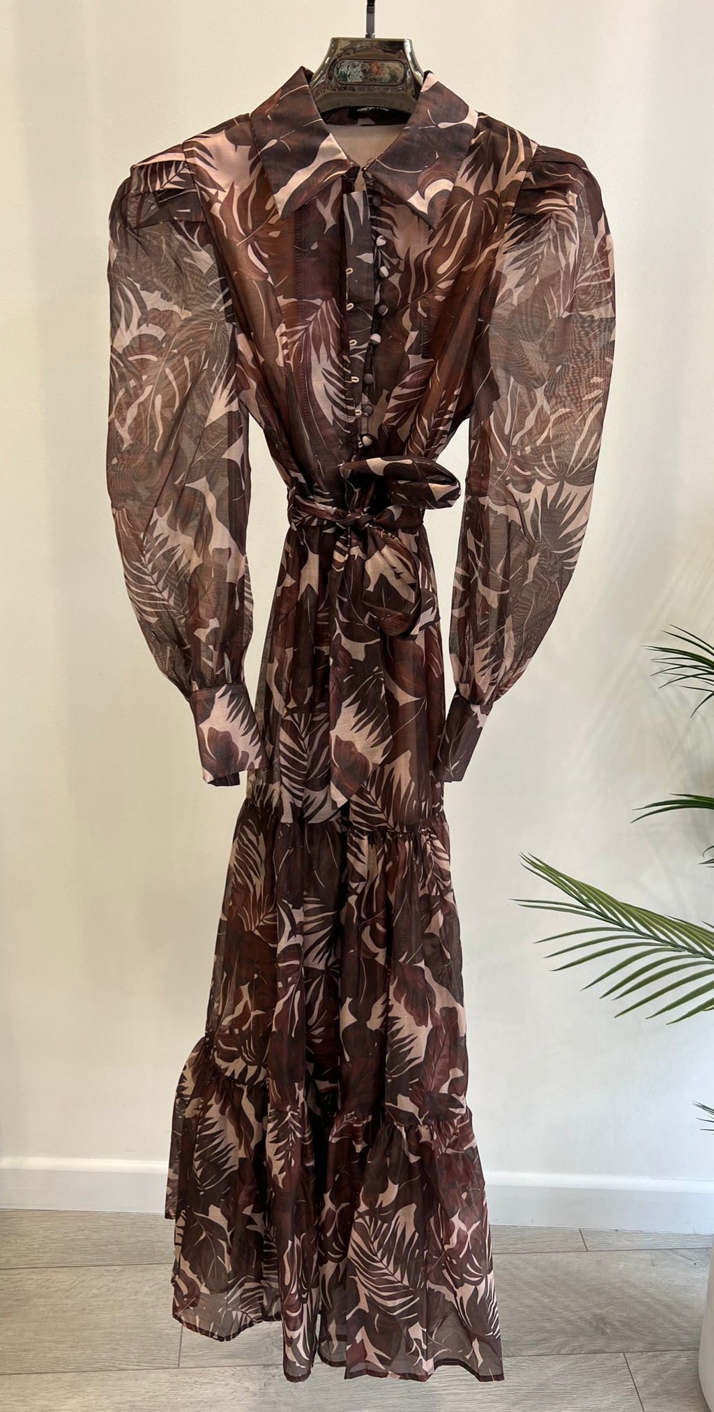 LADIES PRINTED MESH DRESS AW22